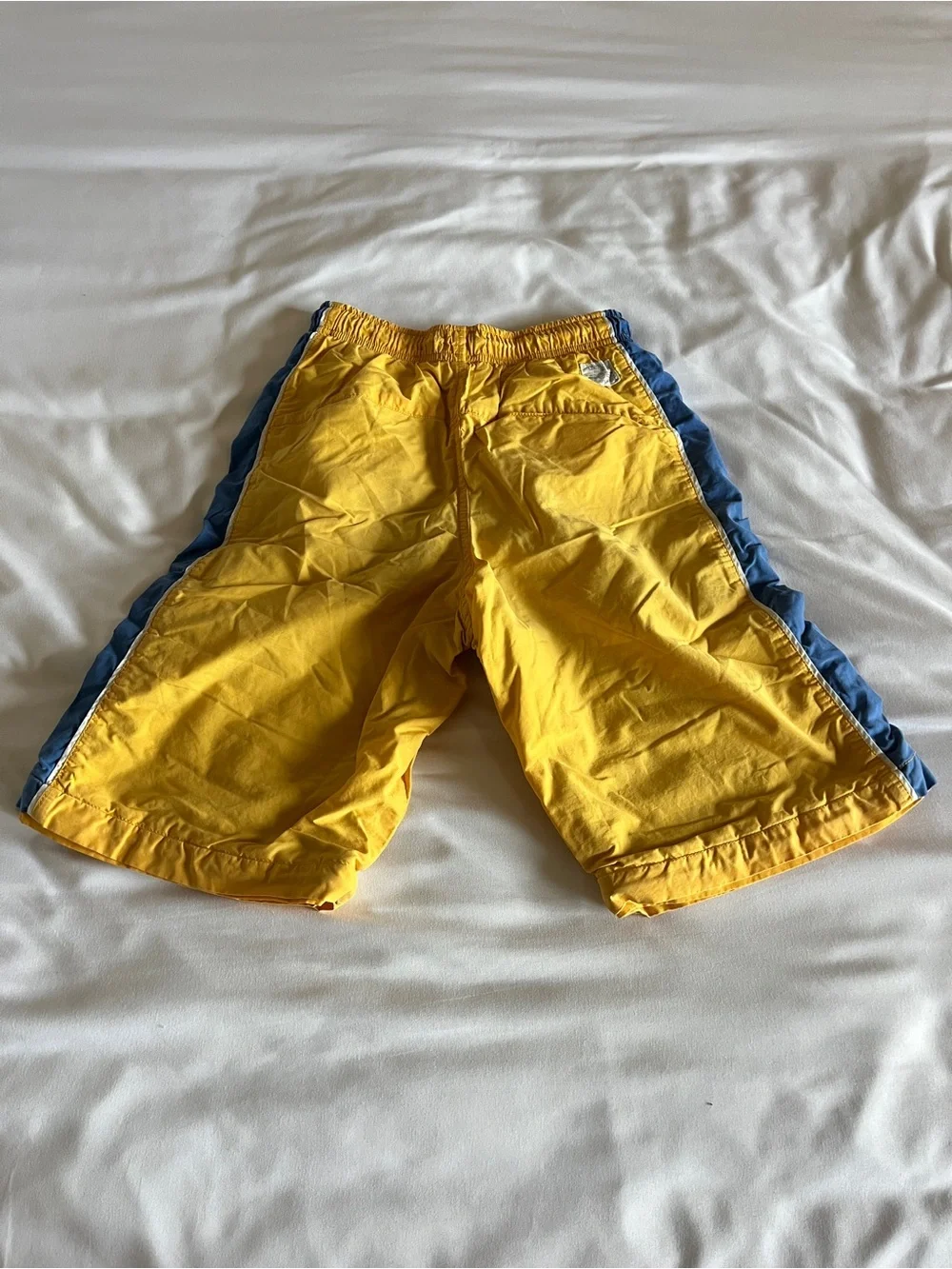 OshKosh B'gosh Yellow & Blue Lined Youth Cargo Shorts
